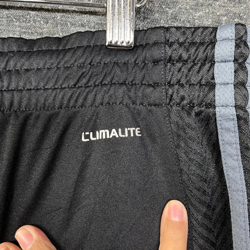 Adidas Climalite Track Pants Men's Black Elastic Waist Athletic Sportswear - XL